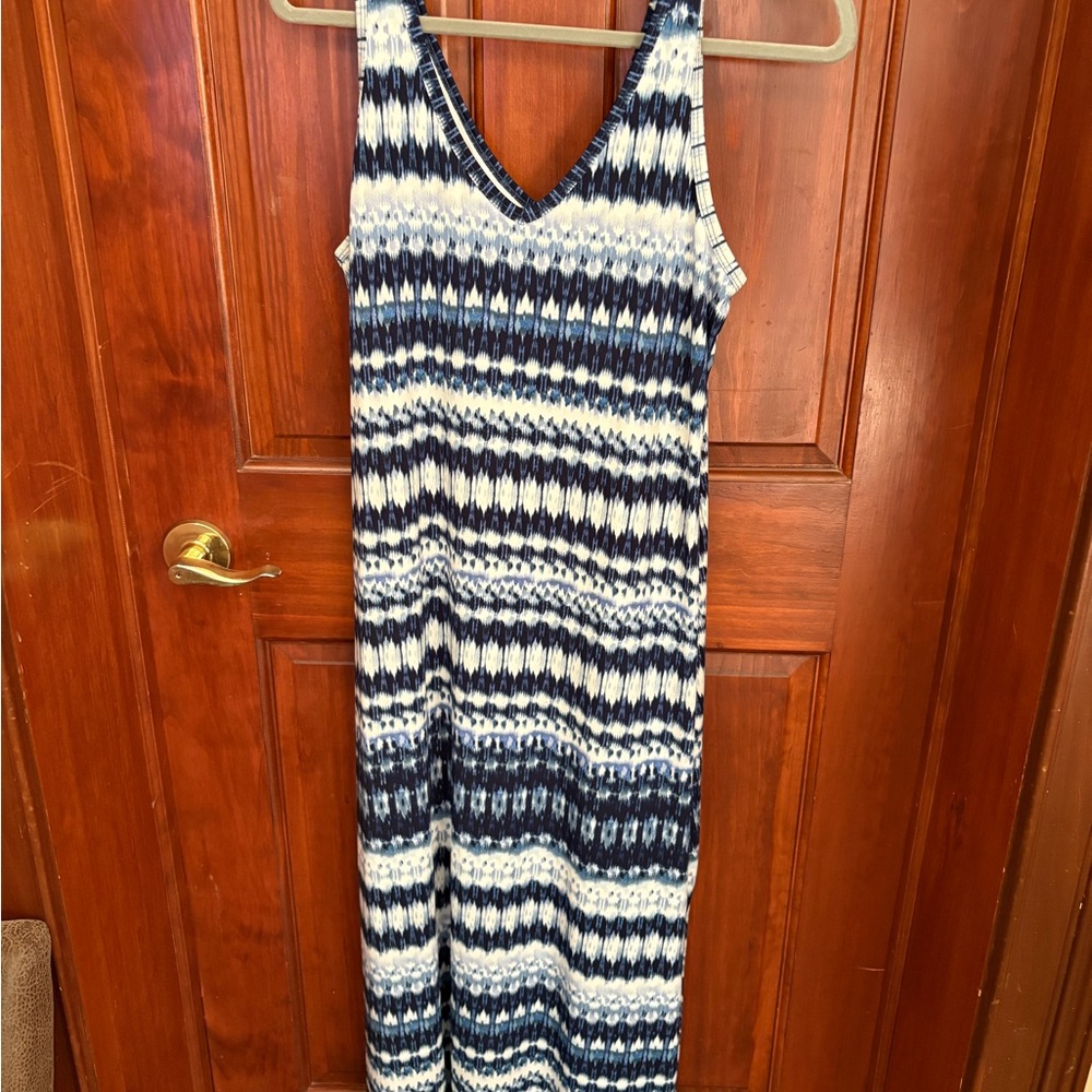 Karen Kane Blue and White Maxi Dress
